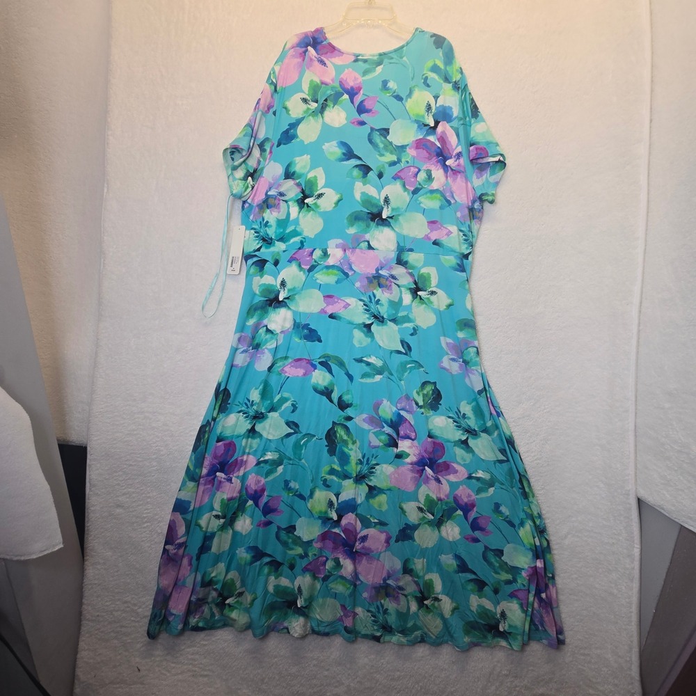 Soft Surroundings Floral Summer Maxi Dress Resort Boho Viscose Garden Stretch 2X - Picture 3 of 10